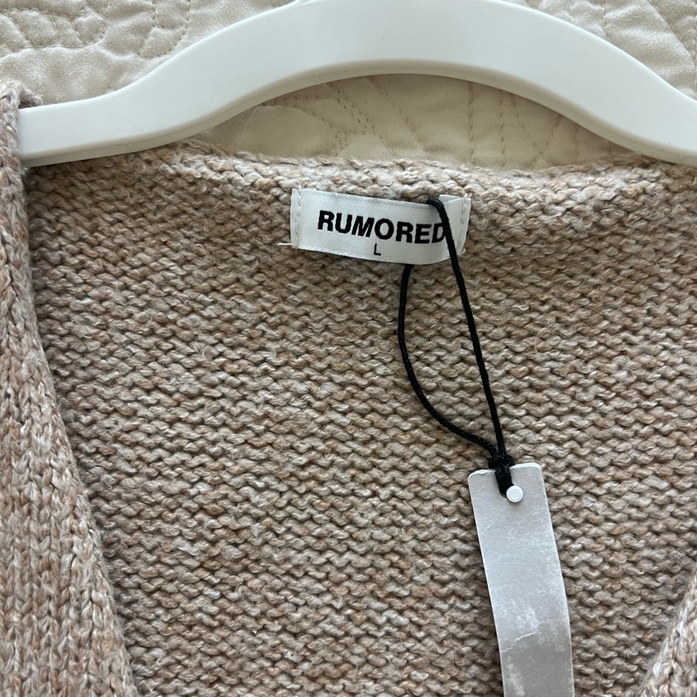 Rumored Tan Knit Sweatervest - Picture 4 of 5